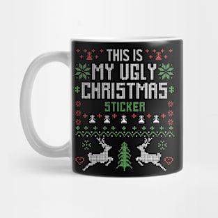 This Is My Ugly Christmas Sticker Mug